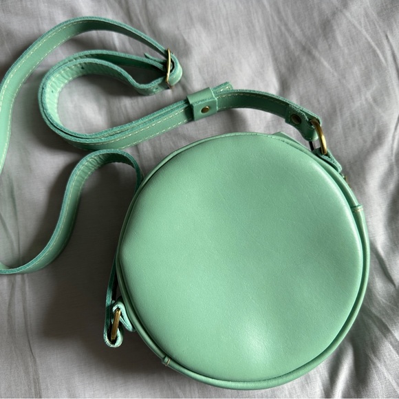Portland Leather Goods PLG Small Circle Bag in Mint - Picture 2 of 5